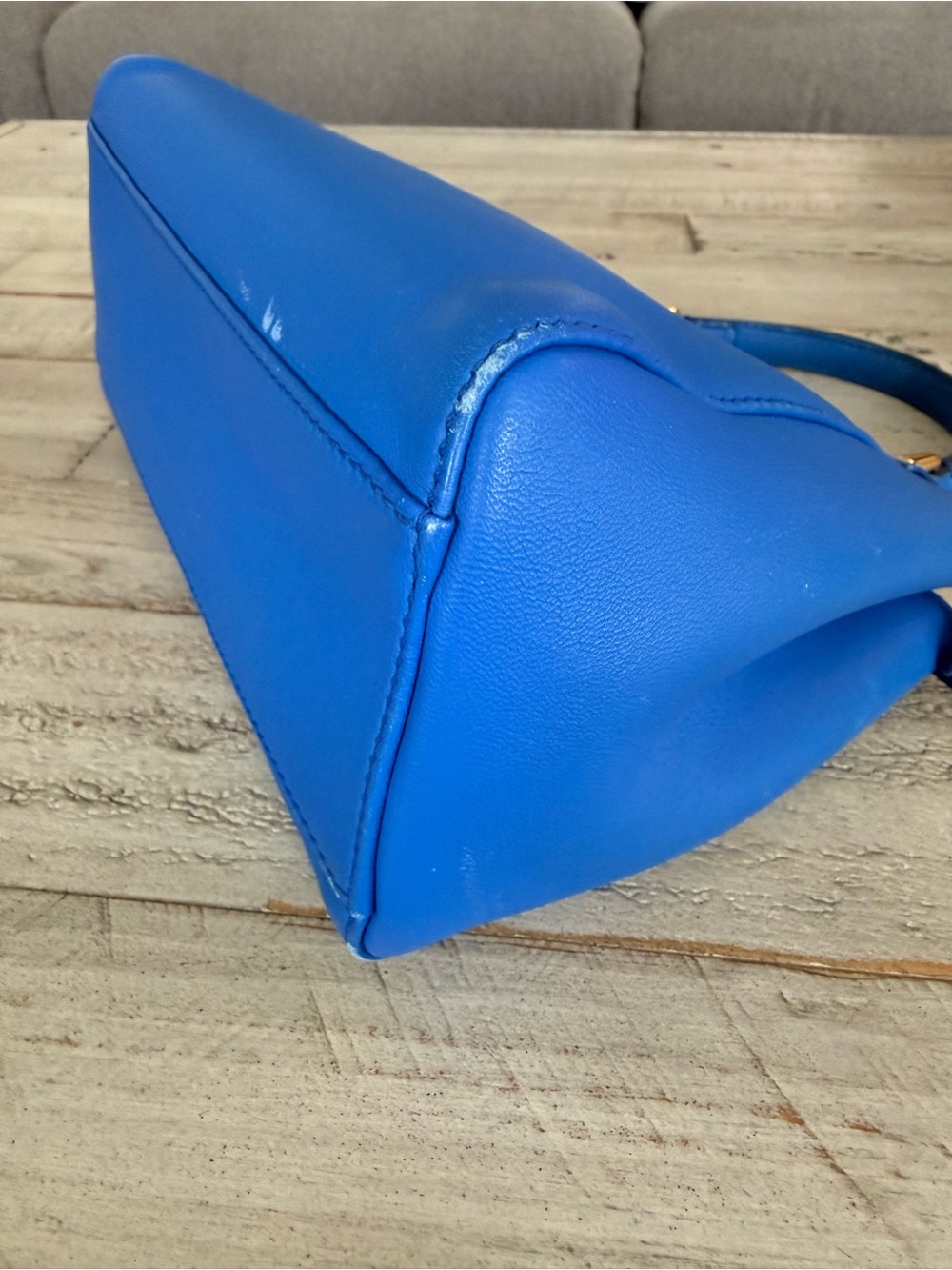 Fendi Peekaboo Mini in Electric Blue with Gold Hardware - Picture 6 of 16
